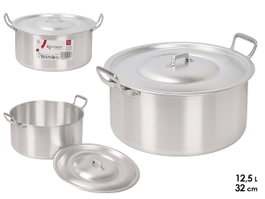KINVARA Cacerola en aluminium 32 cm, 12,5 L, Plata