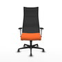 Piqueras y Crespo Chaise de Bureau Albacete Orange et Noir