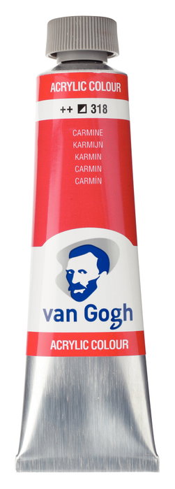 Van Gogh Peinture Acrylique en Tube 40 ml Carmín 318 Van Gogh Peinture Acrylique en Tube 40 ml Carmín 318