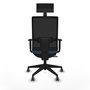 Piqueras y Crespo 1D066G1 Chaise de Bureau avec Appui-tête Vert Pétrole