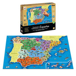 Diset Jeu Éducatif - Apprendre la Géographie des Provinces et Communautés Autonomes d'Espagne - Référence 68942 - Version Espagnole