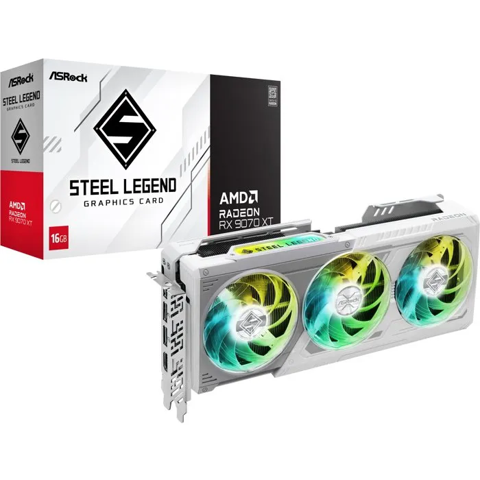 Asrock Radeon RX 9070 XT Steel Legend 16 Go GDDR6