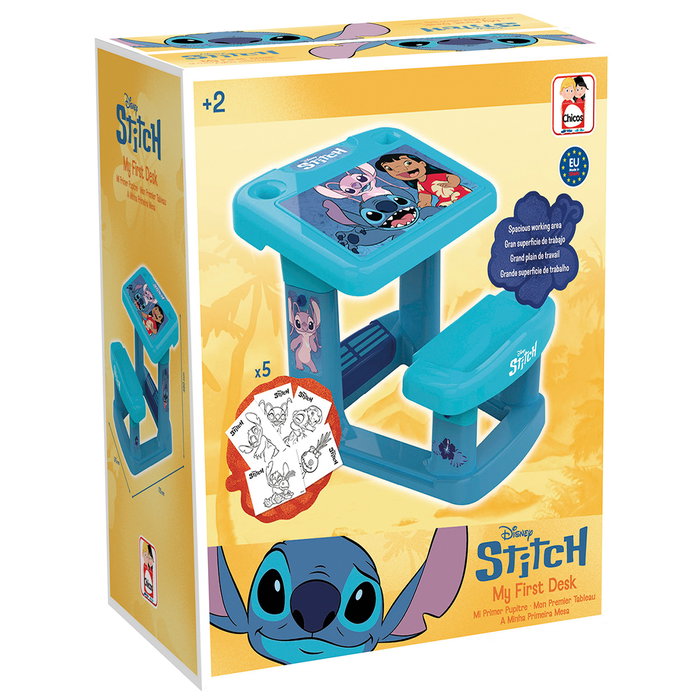 Chicos Pupitre Stitch avec banc et grande surface de travail
