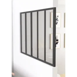 Optimum Poteau de terminaison pour verrière Noir - 108 cm