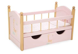 Muñecas Arias Lit d'enfant avec tiroir Nature 52,5x29,50x32 cm - À partir de 3 ans - Montage nécessaire