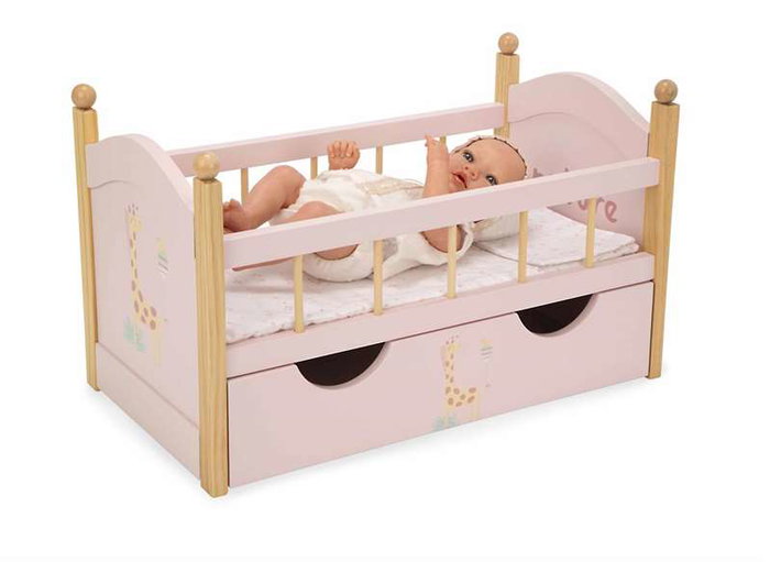 Muñecas Arias Lit d'enfant avec tiroir Nature 52,5x29,50x32 cm - À partir de 3 ans - Montage nécessaire Muñecas Arias Lit d'enfant avec tiroir Nature 52,5x29,50x32 cm - À partir de 3 ans - Montage nécessaire