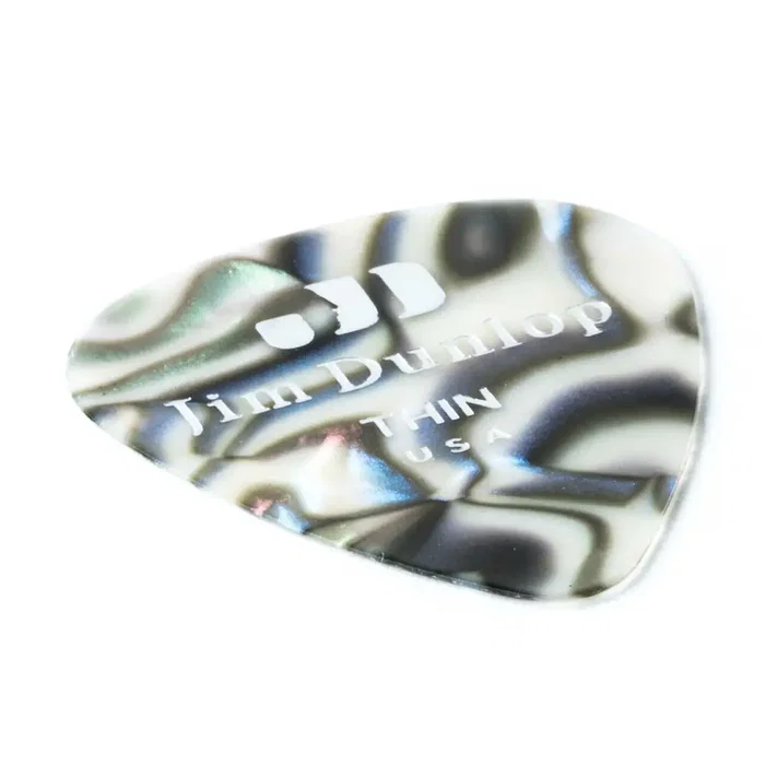 DUNLOP Pack de 12 médiators Genuine Celluloid Classic Abalon - Thin