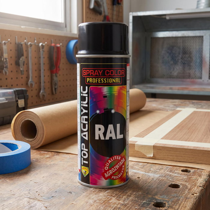 TOP ACRYLIC Spray Acrylique Blanc Mat RAL 9010 (400 ml)