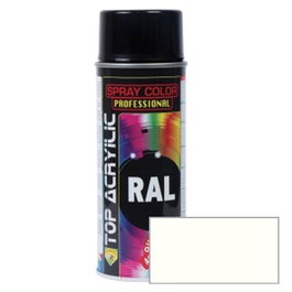 TOP ACRYLIC Spray Acrylique Blanc Mat RAL 9010 (400 ml)
