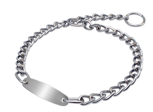 Collier de force à chaîne pour l'entraînement avec plaque 55 cm Collier de force à chaîne pour l'entraînement avec plaque 55 cm
