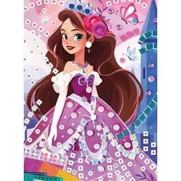 Sycomore Mosaiques Stick'N Fun - Bal enchanté - Jeu créatif avec mosaïques et joyaux - Activité manuelle pour enfants dès 5 ans