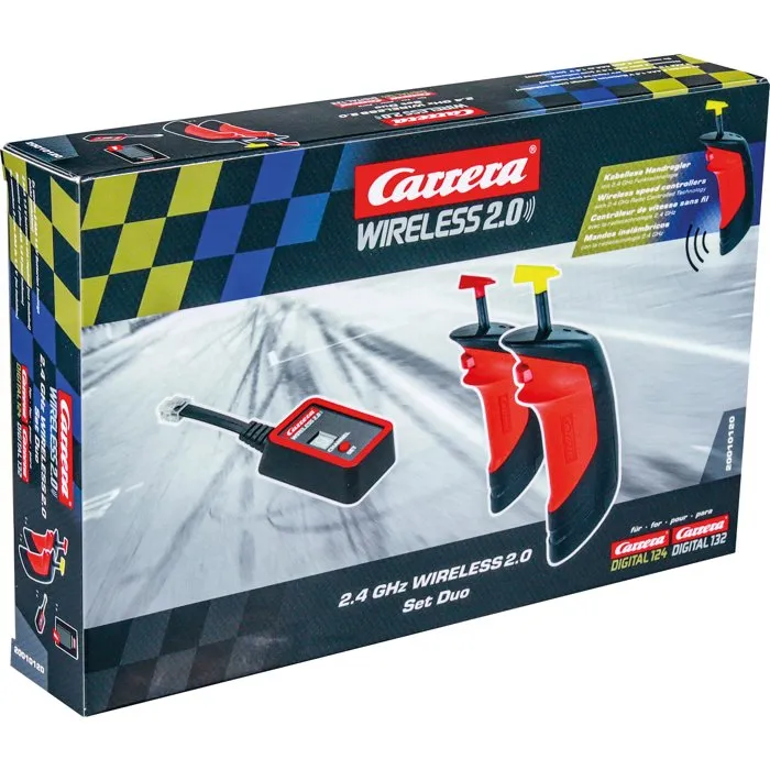 Carrera Digital 132/124 - Ensemble de 2 manettes sans fil Wireless 2.0 pour circuit - Pilotage précis et immersif sans câble