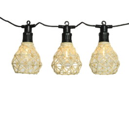 Lumineo Lampe suspendue LED d'extérieur avec 10 ampoules - Noir