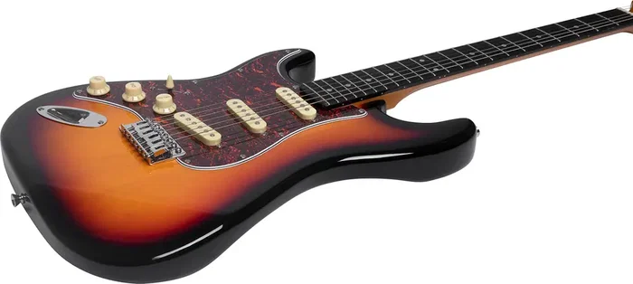EKO Guitare Électrique Starter ST300 Type Strat Sunburst pour Gauchers - Zurdos