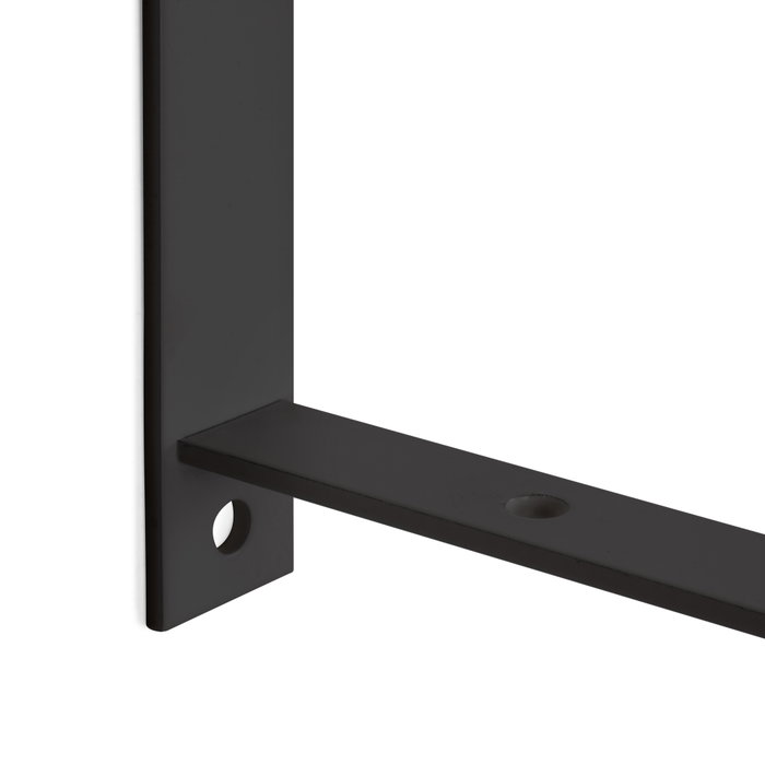 Emuca Jeu de supports pour étagères en bois Shelf avec forme triangulaire, Acier, Peint en noir Emuca Jeu de supports pour étagères en bois Shelf avec forme triangulaire, Acier, Peint en noir