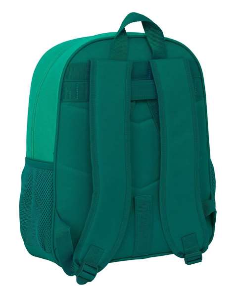Safta Mochila junior adapt.carro Real Betis Balompie 32x38x12 cm, résistante à l'eau, pour enfant à partir de 3 ans