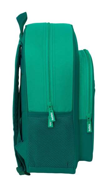 Safta Mochila junior adapt.carro Real Betis Balompie 32x38x12 cm, résistante à l'eau, pour enfant à partir de 3 ans