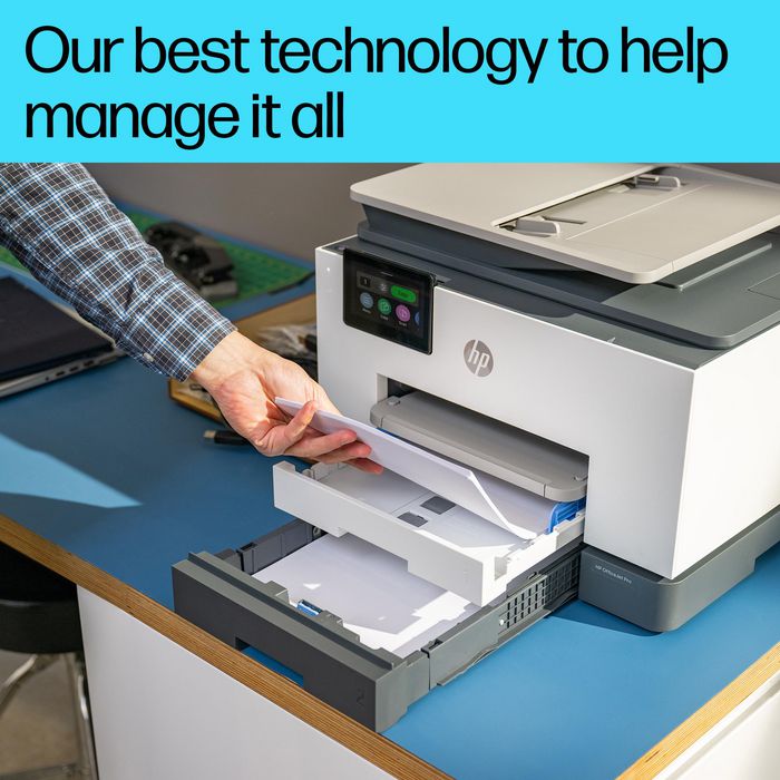 HP OfficeJet Pro 9130b - Imprimante tout-en-un couleur sans fil, WiFi, AirPrint, impression recto verso, écran tactile, ADF, fax