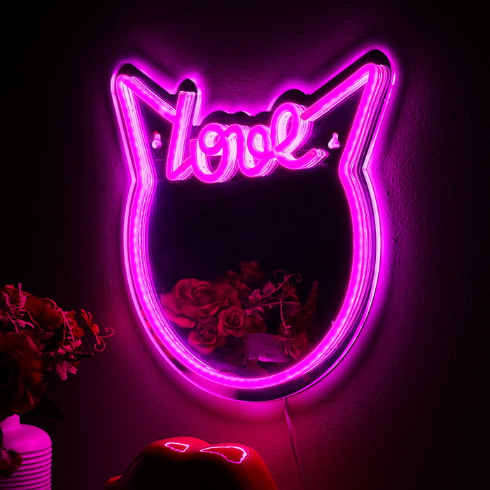 Home Deco Factory Miroir Déco Néon LED USB Kawaii Home Deco Factory Miroir Déco Néon LED USB Kawaii