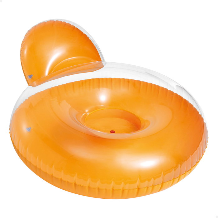INTEX Sillon gonflable transat pour piscine ou plage 137 x 122 cm, transparent, avec dossier confortable, capacité max 80 kg, Référence 58889