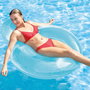 INTEX Sillon gonflable transat pour piscine ou plage 137 x 122 cm, transparent, avec dossier confortable, capacité max 80 kg, Référence 58889