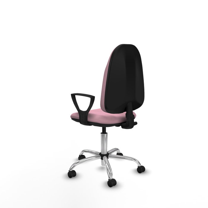 PIQUERAS Y CRESPO Chaise de bureau Algarra, tissu rose, base chromée PIQUERAS Y CRESPO Chaise de bureau Algarra, tissu rose, base chromée