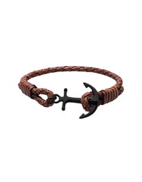 Tom Hope TM0251 Pulsera en cuir marron clair et métal