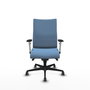 Piqueras Y Crespo Albacete Confidente - Chaise de Bureau Bleu Ciel avec Mécanisme Synchrone
