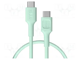 GREEN CELL Câble USB 2.0 USB C de deux côtés 0,3m Vert