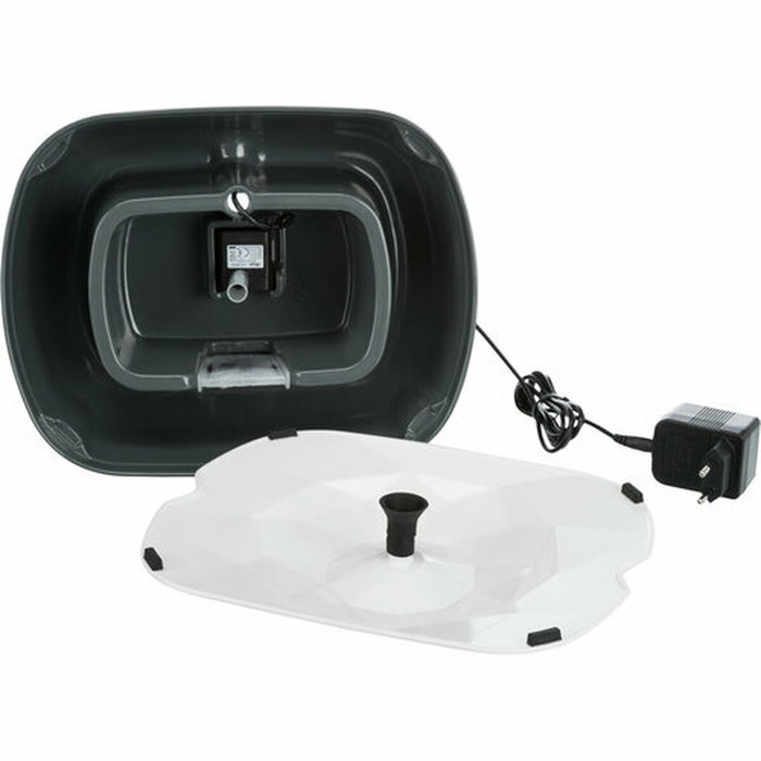 Fontaine pour Animaux de Compagnie Trixie Polygon Blanc Gris Silicone Mélamine 2,5 L 28 x 11 x 22 cm