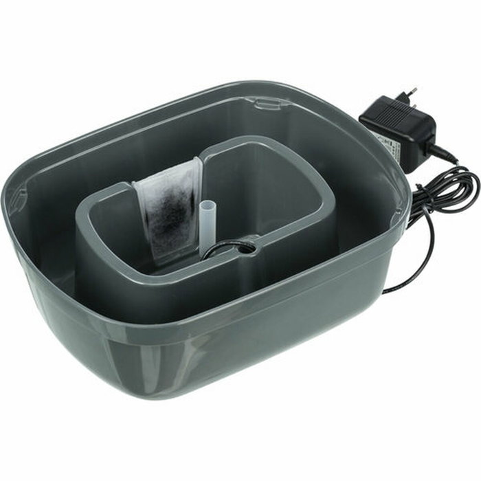 Fontaine pour Animaux de Compagnie Trixie Polygon Blanc Gris Silicone Mélamine 2,5 L 28 x 11 x 22 cm