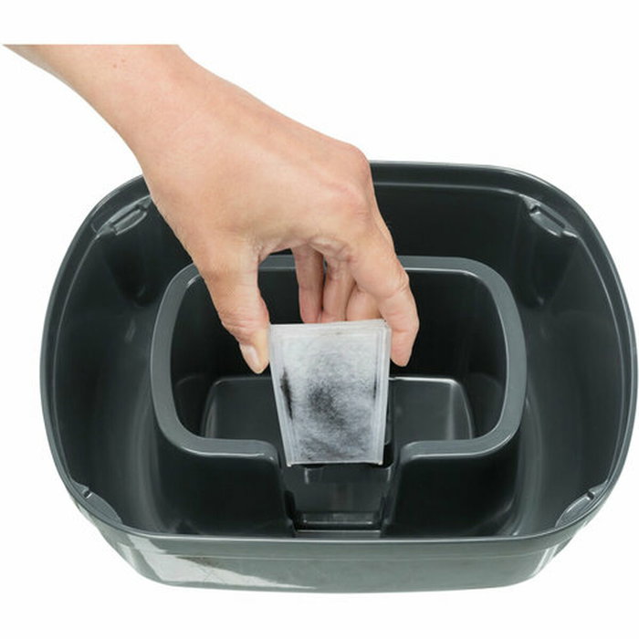 Fontaine pour Animaux de Compagnie Trixie Polygon Blanc Gris Silicone Mélamine 2,5 L 28 x 11 x 22 cm