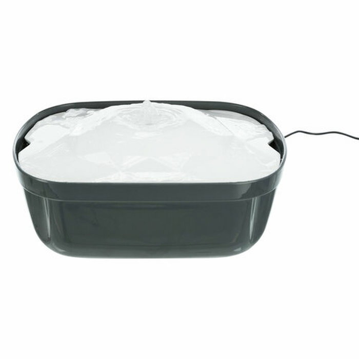 Fontaine pour Animaux de Compagnie Trixie Polygon Blanc Gris Silicone Mélamine 2,5 L 28 x 11 x 22 cm