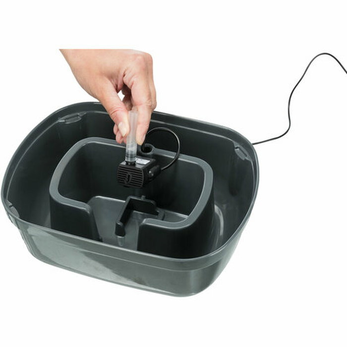 Fontaine pour Animaux de Compagnie Trixie Polygon Blanc Gris Silicone Mélamine 2,5 L 28 x 11 x 22 cm