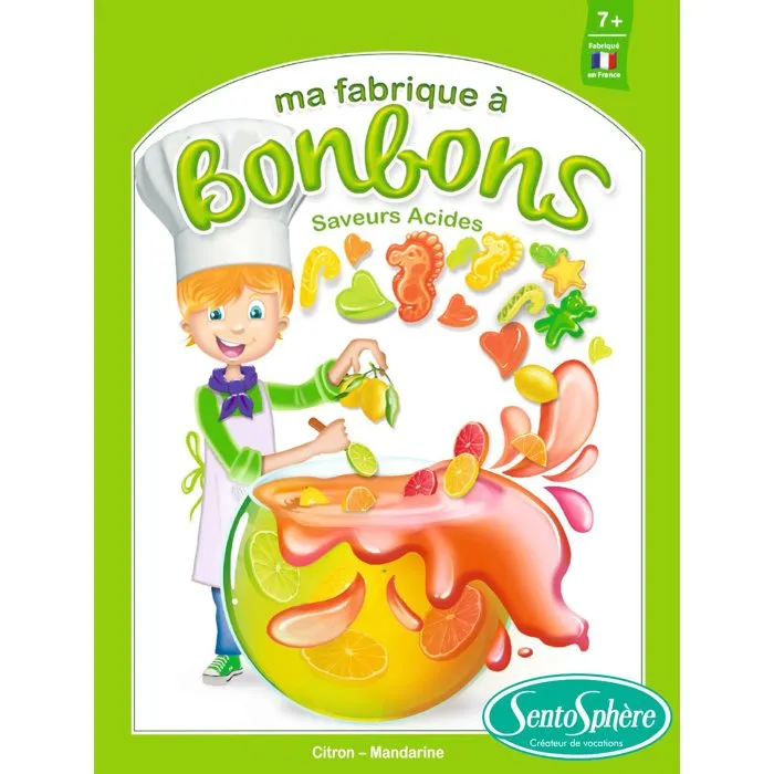 Sentosphere Kit créatif alimentaire Mini Fabrique à bonbons - Saveurs Acides - Expériences autour du goût - Dès 7 ans