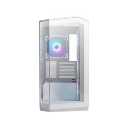 MSI MAG PANO M100R PZ Boîtier PC Gaming Micro ATX Tour Blanche RGB Vitre Trempée USB 3.2