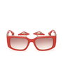 Guess Gafas Lunettes de Soleil GU7891 Femme Rectangle Rouge Brillant Verre Marron Dégradé 53mm 140mm