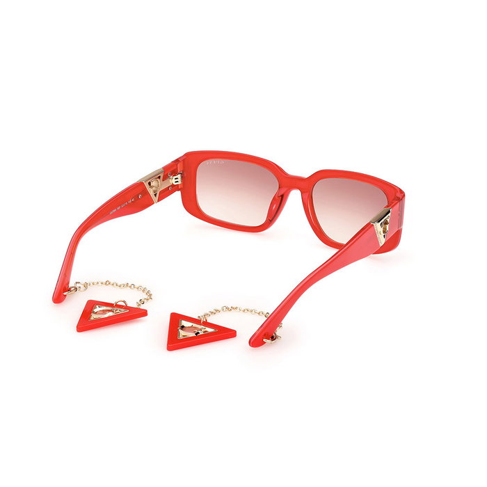 Guess Gafas Lunettes de Soleil GU7891 Femme Rectangle Rouge Brillant Verre Marron Dégradé 53mm 140mm Guess Gafas Lunettes de Soleil GU7891 Femme Rectangle Rouge Brillant Verre Marron Dégradé 53mm 140mm