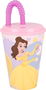 Principesse Vaso Easy Sport 430 mL CZ11362 - Verre Enfant 4+ Ans, Plastique Recyclable, Paille, Couvercle, Disney