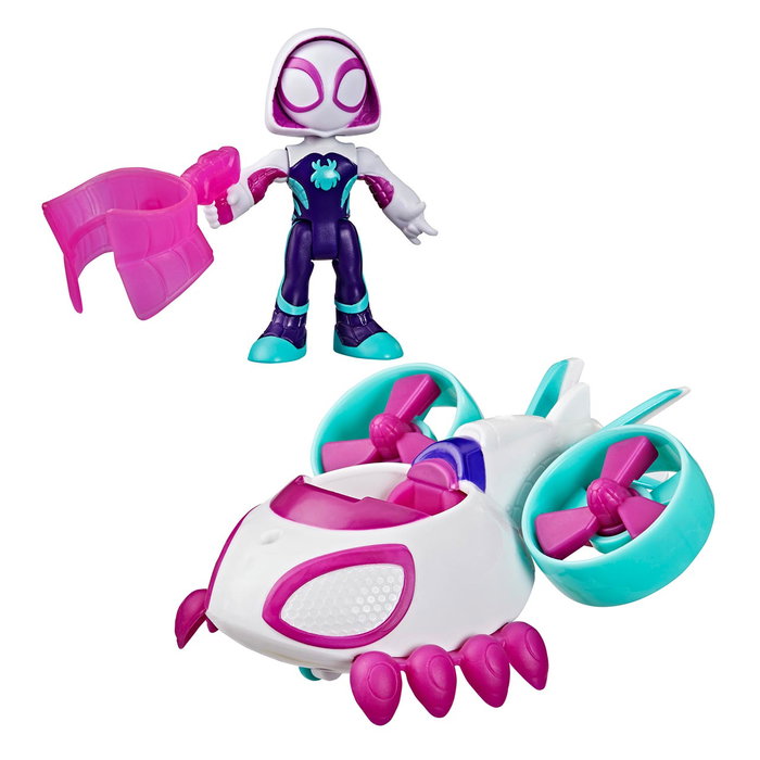 Hasbro Coffret Ghost-Spider avec Hélicoptère et Figurine