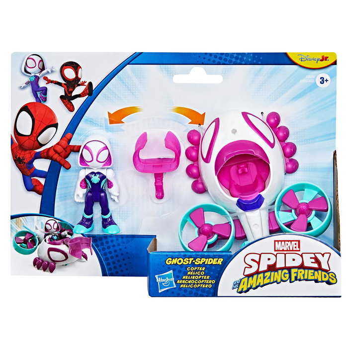 Hasbro Coffret Ghost-Spider avec Hélicoptère et Figurine