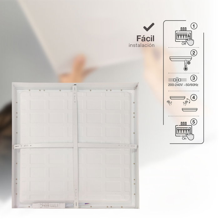 GSC Evolution Panel superficie LED Borma 60x60cm 40W 6000K Blanco
