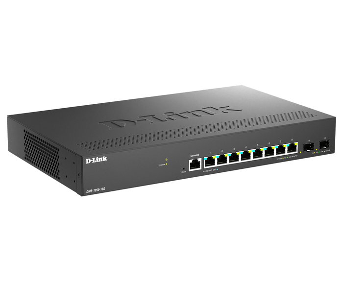 D-Link Switch DMS-1250-10S 10 Ports Gigabit Géré 8x 2.5GBASE-T + 2x SFP+ Protection Surtension 6kV