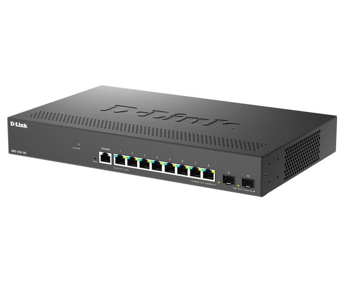 D-Link Switch DMS-1250-10S 10 Ports Gigabit Géré 8x 2.5GBASE-T + 2x SFP+ Protection Surtension 6kV