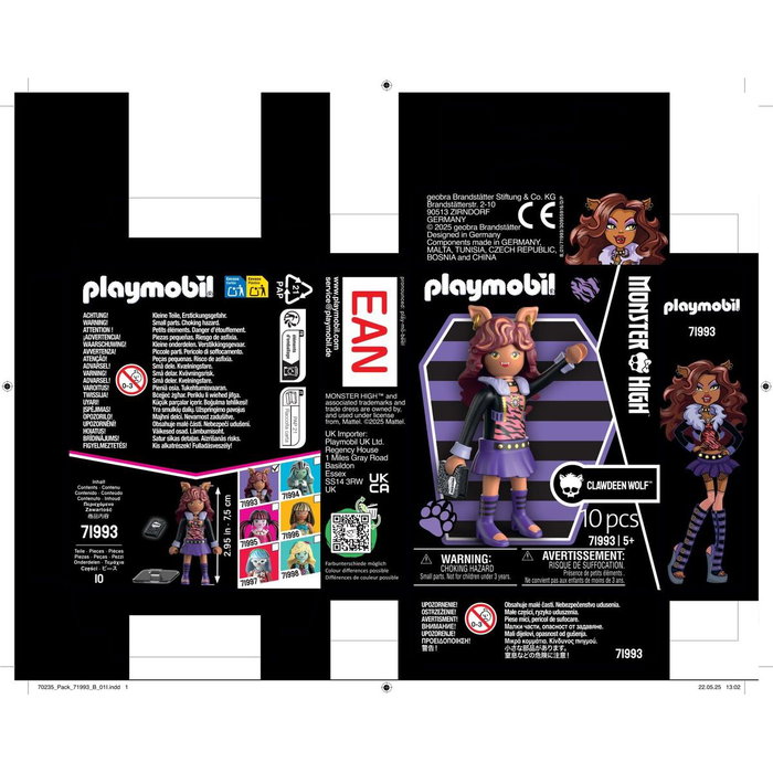 Playmobil Clawdeen Wolf Monster High 71993