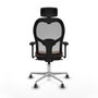 Piqueras y Crespo Chaise de Bureau avec Appui-tête Jorquera 3D086G2 Marron Gris