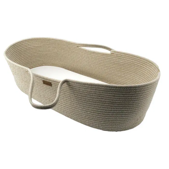 Domiva Couffin Bébé Tressé Ecru Beige Collection Honey Moon pour Siestes et Nuits Domiva Couffin Bébé Tressé Ecru Beige Collection Honey Moon pour Siestes et Nuits