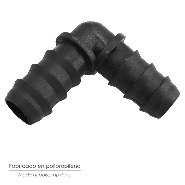 ABRISA Codo Simple Pour Tuyaux de Goutte-à-Goutte Ø 16 mm (Lot de 100 pièces) ABRISA Codo Simple Pour Tuyaux de Goutte-à-Goutte Ø 16 mm (Lot de 100 pièces)