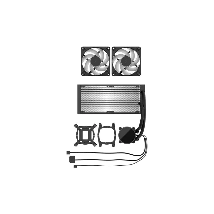 Fractal Design Radius 240 RGB Black - Watercooling AIO RGB avec ventilateurs 240 mm Fractal Design Radius 240 RGB Black - Watercooling AIO RGB avec ventilateurs 240 mm