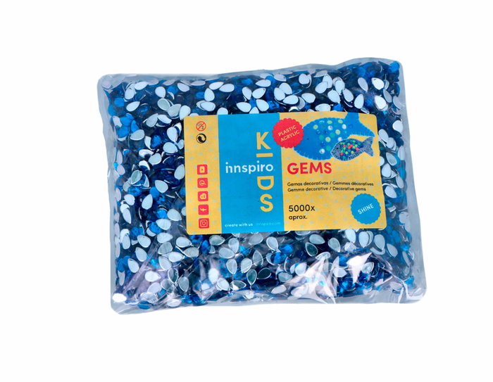 Innspiro Gemas decorativas acrílicas gota azul 5x8mm (5000 unités)